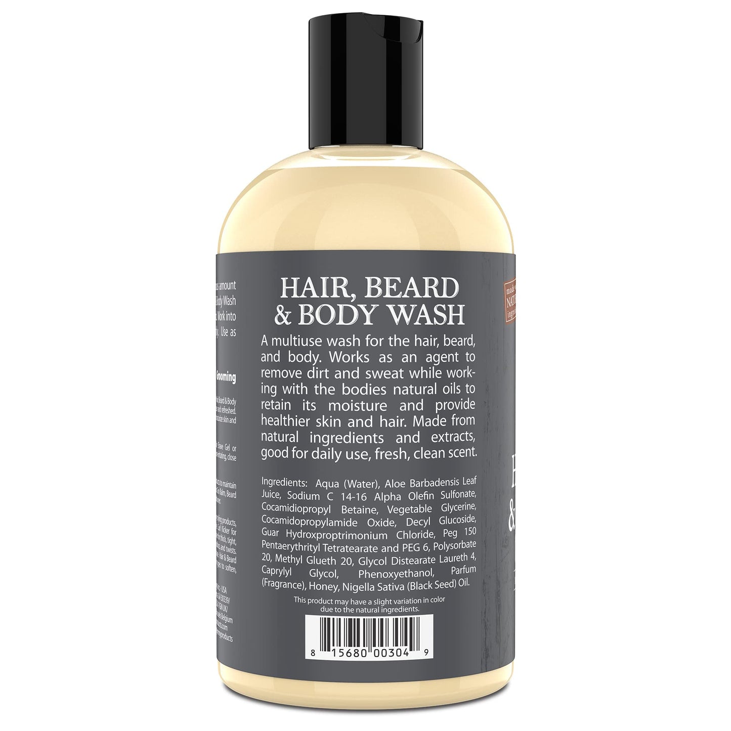 Uncle Jimmy Hair, Beard & Body Men's Wash | Sulfate Free, Paraben Free, with Naturally Derived Clean Ingredients Leaving Skin Soft and Hydrating 12 Fl Beauty & Personal Care Uncle Jimmy