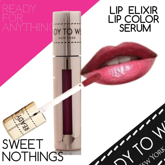 Ready To Wear Long Lasting LIP ELIXIR LIP COLOR SERUM Rich Colors Silky Smooth Creamy Luscious LIP SERUM Makeup Lipstick Compact Made In Italy (SWEET Beauty & Personal Care Ready To Wear