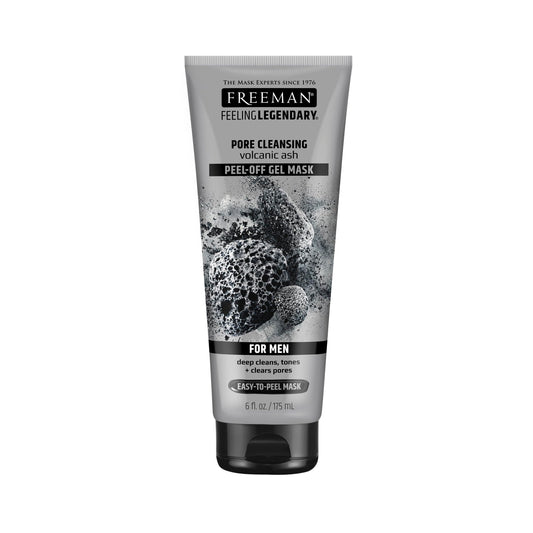 FREEMAN Pore Clearing Volcanic Ash Peel-Off Gel Facial Mask, Deep Cleansing, Removes Dirt From Pores, Not Over-Drying, Easy-to-use, For Men, 6 Beauty & Personal Care Freeman