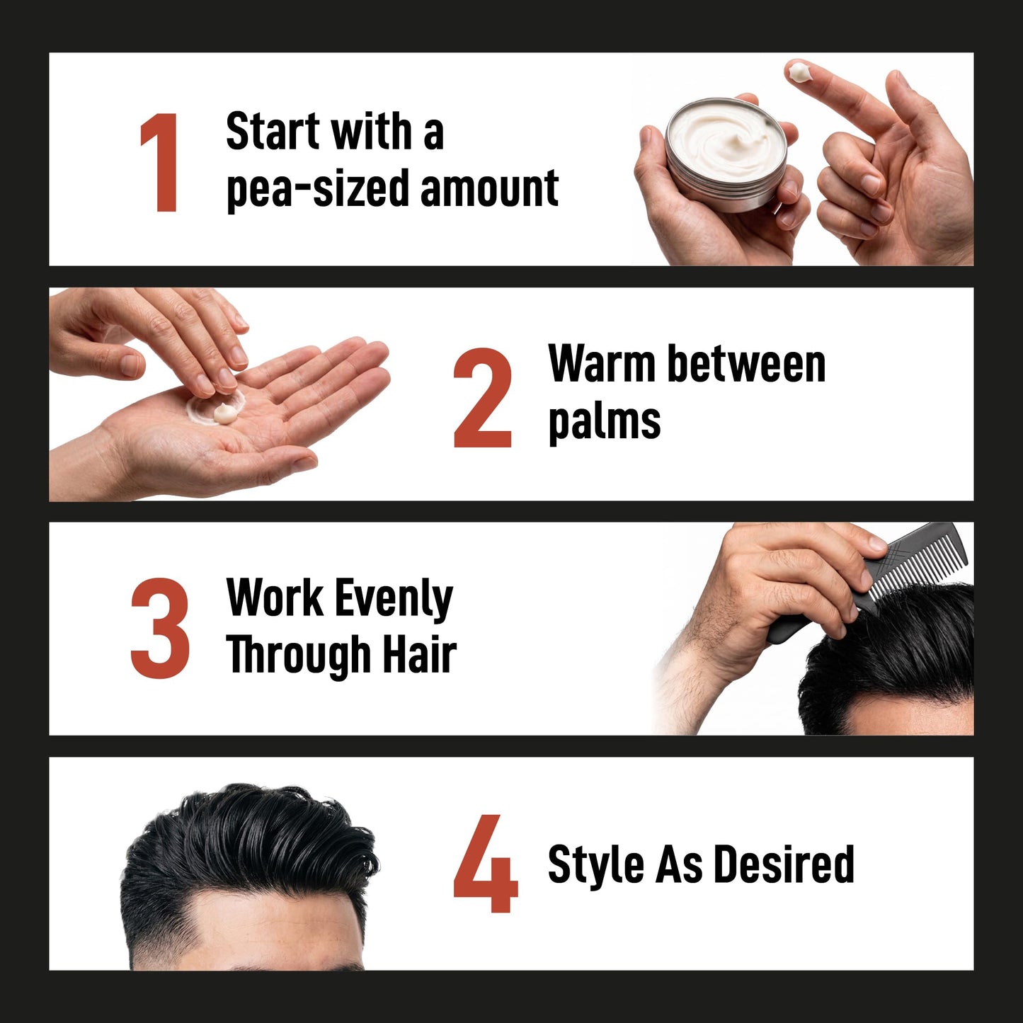 Original Rascal Deluxe Pomade #5 - Hair Paste High Shine w/Strong Hold & Wet Look - Men's Styling Care Solution for All Hair Type - Natural Made Beauty & Personal Care Rascal Men's Grooming
