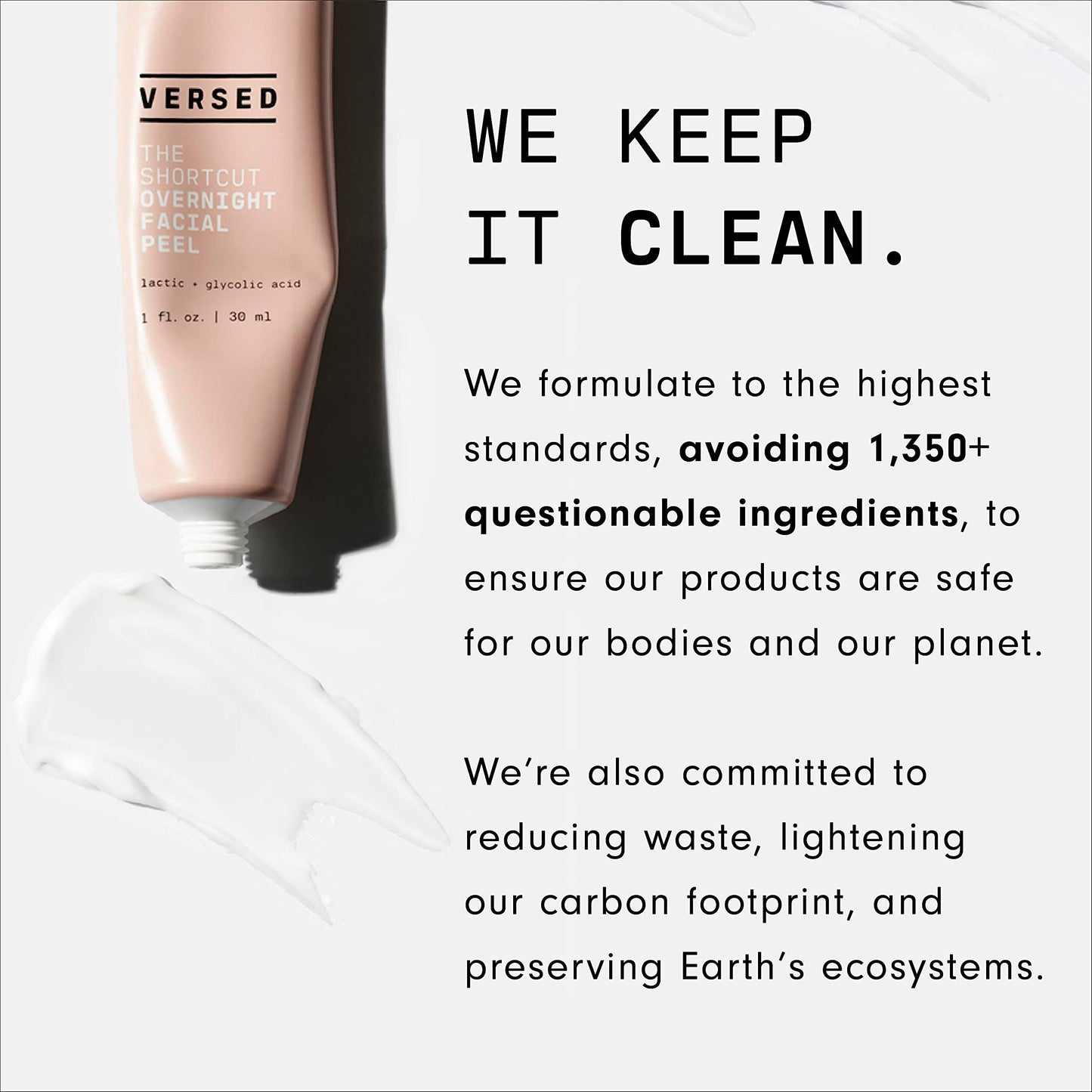 Versed Keep The Peace Calming Cream Cleanser 4 oz – Gentle Foaming Face Wash with Salicylic Acid, Reduces Blemishes, Non-Drying & Vegan Beauty & Personal Care Versed