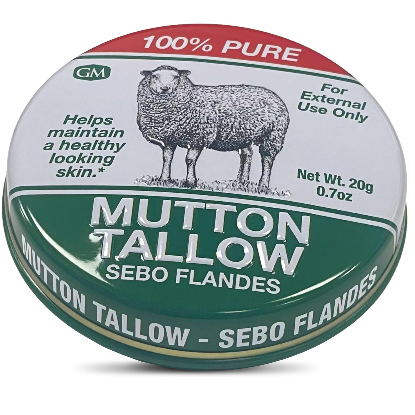 Germa Mutton Tallow Cream - 100% Pure Sebo Flandes Moisturizer for Hands & Sunburn Relief, Adult Skin Care, 0.7oz Beauty and Personal Care Germa