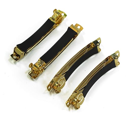 10pcs 80mm French Barrette Hair Clips for DIY Craft Project (Gold 80mm with Leather Protect) Beauty & Personal Care ALL in ONE