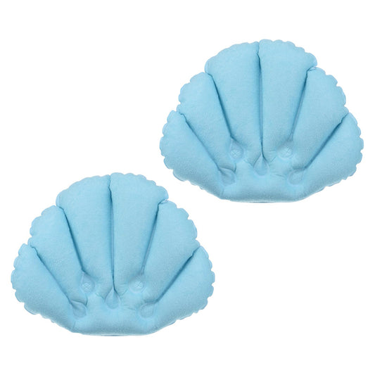 M METERXITY 2 Pack Inflatable Bath Pillow - Ultralight Inflatable Compressible Pillow with Suction Cups, Neck Support, Apply to Bathtub (Blue) Beauty and Personal Care M METERXITY