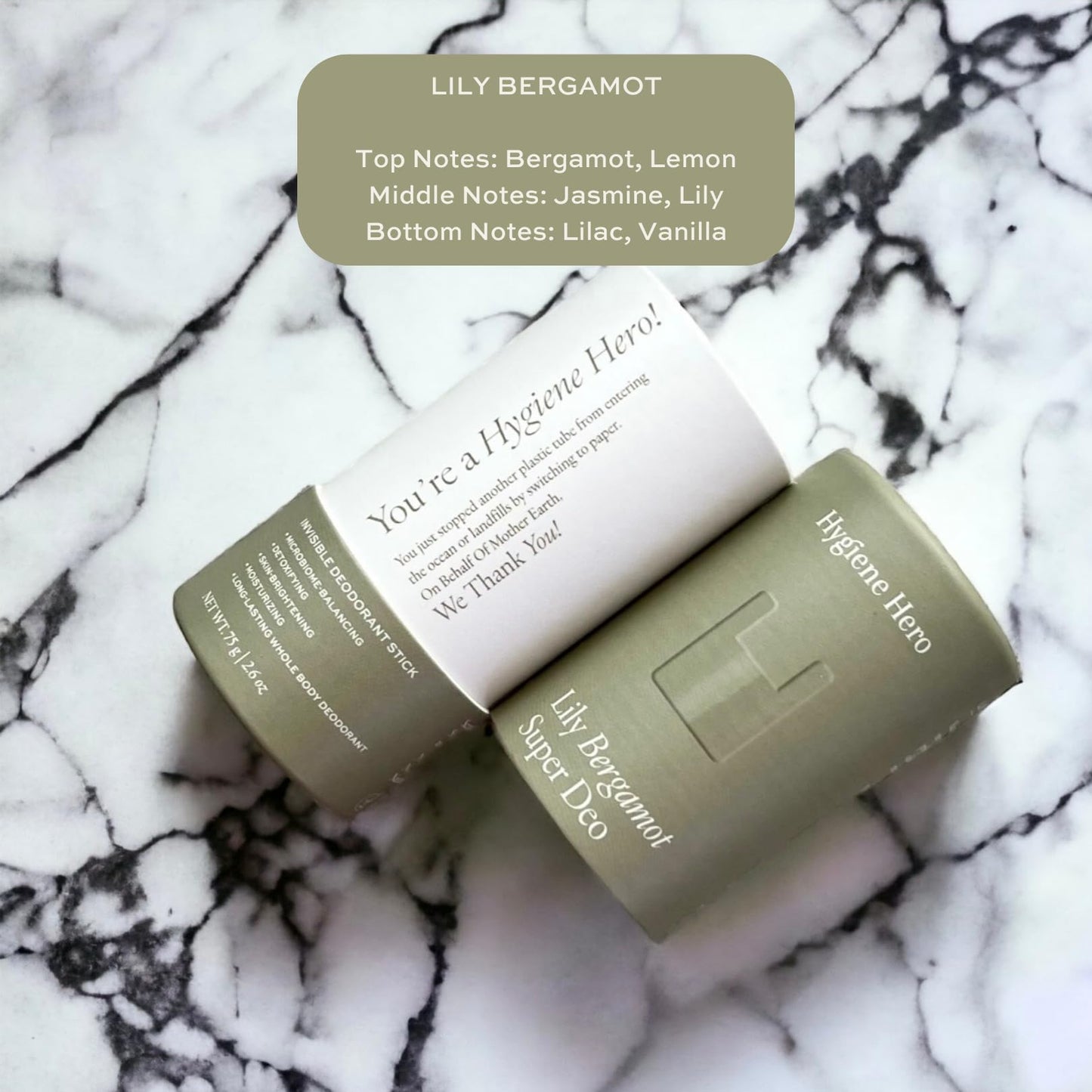 Hygiene Hero Super Deo - Invisible Deodorant Stick - Natural Deodorant for Men and Women - Aluminium Free - Mitigate Ingrown Hair (Lily Bergamot) Beauty and Personal Care Hygiene Hero