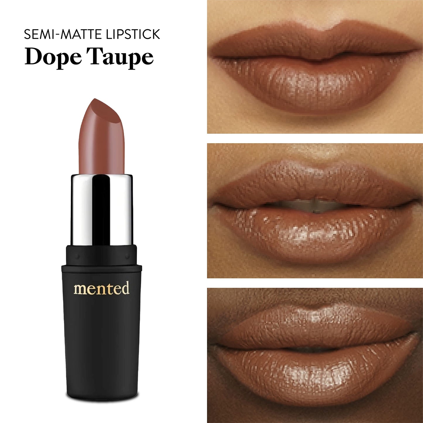 Mented Cosmetics Nude Lipstick for Women, Semi-Matte Long-Lasting Lip Stick, Moisturizing Vegan, Paraben & Cruelty-Free, Enhances All Complexions, Beauty & Personal Care Mented