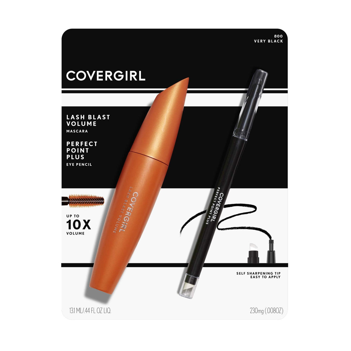 COVERGIRL LashBlast Volume Mascara and Perfect Point Plus Eyeliner, Very Black/Black Onyx, Combo 1 (Packaging May Vary) Beauty & Personal Care COVERGIRL