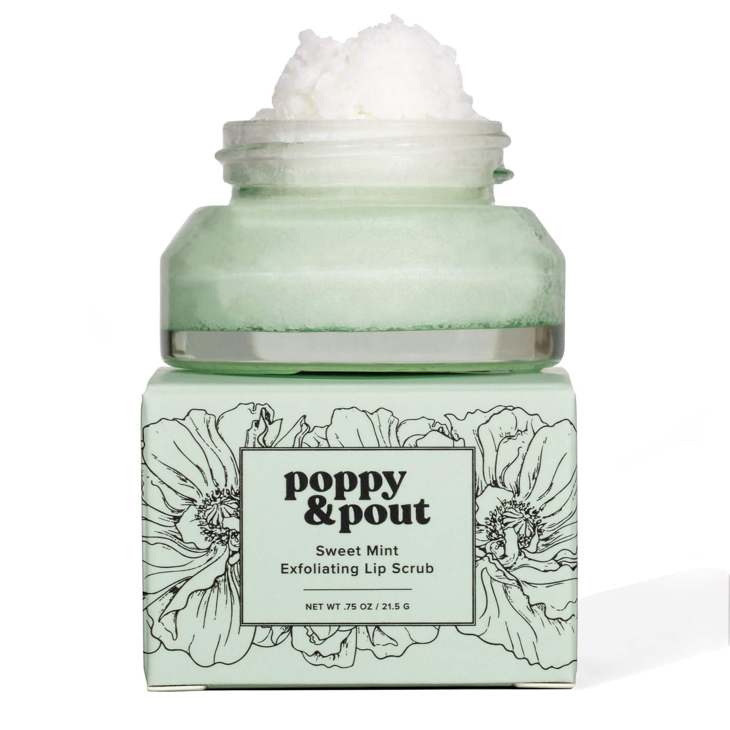 Poppy & Pout Natural Lip Scrub, Moisturizing Sugar Scrub for Dry Lips, Lip Scrubber Exfoliator with Essential Oils Smooths and Hydrates Lips, In Beauty and Personal Care Poppy & Pout
