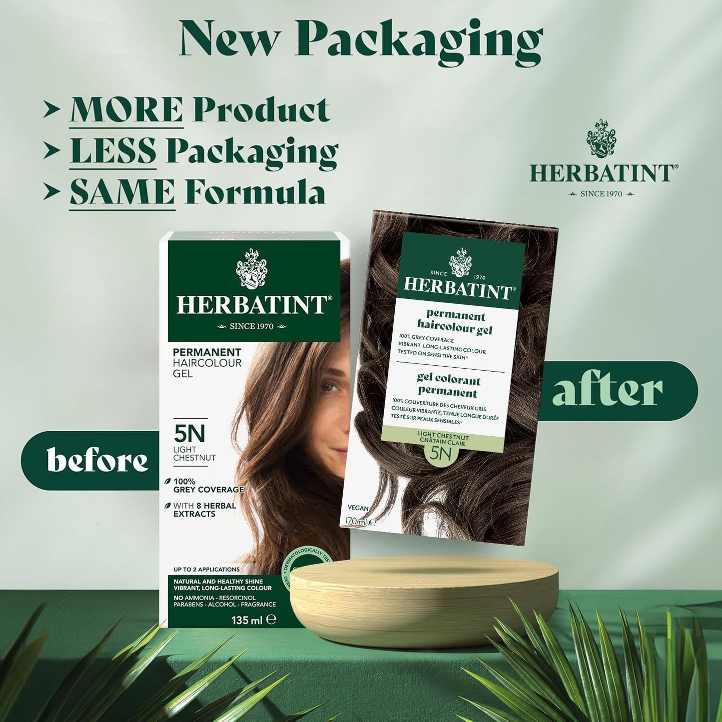 Herbatint Permanent Herbal Haircolour Gel 3N Dark Chestnut - 135 mL Beauty & Personal Care Herbatint