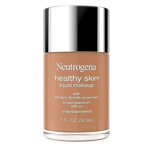 Neutrogena Healthy Skin Liquid Foundation Makeup Broad Spectrum SPF 20 Sunscreen, Medium Coverage, Vit B5, Antioxidants, All Day Wear, Bronze 430N, 1 Beauty & Personal Care Neutrogena
