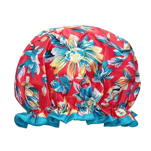 allydrew Reusable Women's Waterproof Shower Caps for Long Hair, Exotic Floral Beauty & Personal Care allydrew