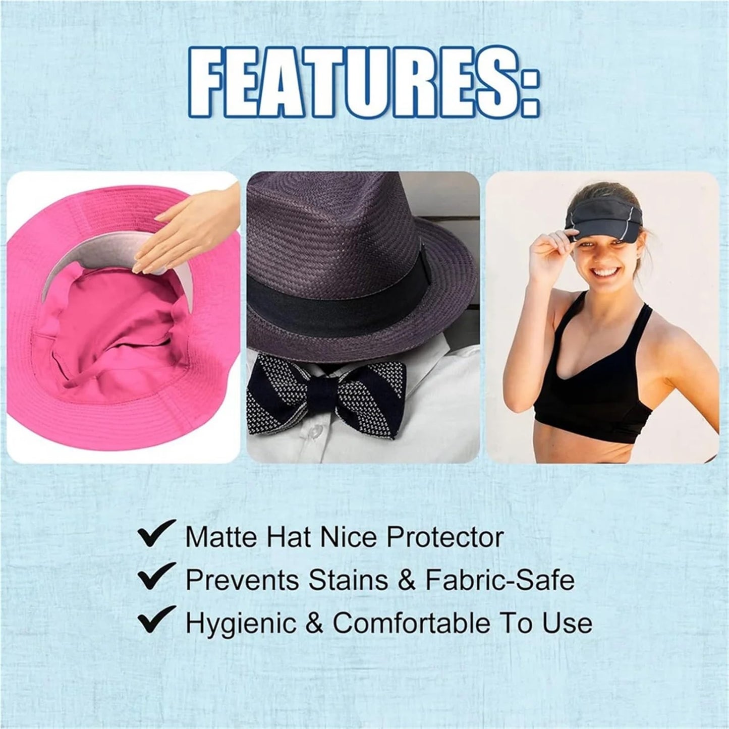 Cyyaog Collar Protectors for Shirts 200pcs Hat Sweat Liner Golf Absorbent Pad Odor Soft Protector Disposable Hard Sweatband Beauty and Personal Care Cyyaog