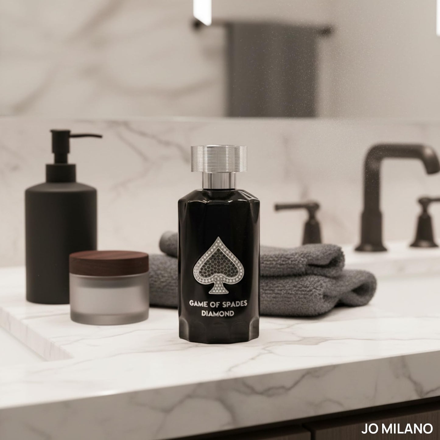 Jo Milano Game of Spades Diamond Parfum Spray | 3.4 oz (100ml) | Vanilla, Fruity, Amber, Sweet, Musky Scent | Long Lasting Fragrance for Men and Women Beauty & Personal Care Jo Milano