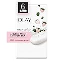 Olay Fresh Outlast Notes Of Cooling White Strawberry & Mint Beauty Bar, 4 oz, 6 count Beauty & Personal Care Olay