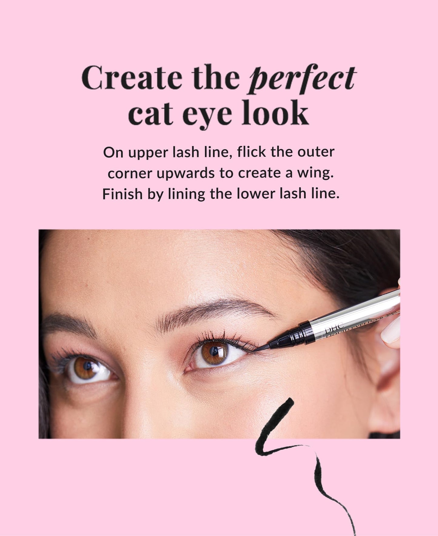 DHC Liquid Eyeliner EX, Water-Resistant, Fine Tip, All Day Wear, Black, 0.01 fl. oz. Beauty & Personal Care DHC