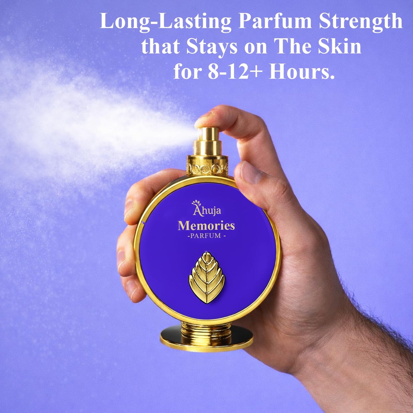 AHUJA Memories - 3.4 oz Parfum | Unisex Elegant Floral Amber Scent | 30% Long Lasting Oil | Pink Pepper, Bergamot, Rose, Milky Accord, Patchouli Beauty & Personal Care AHUJA