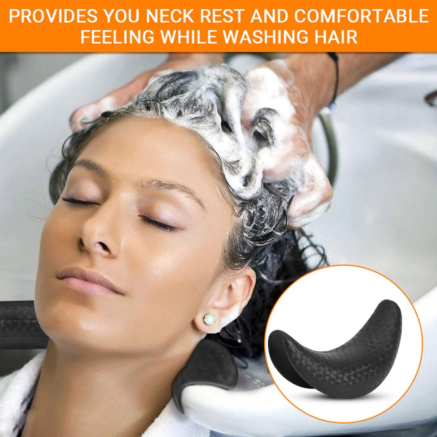 Ejoyous Shampoo Bowl Neck Pillow, Salon Spa Hair Beauty Washing Sink Shampoo Bowl Neck Rest Cushion Gel, Neck Rest for Shampoo Bowl, Sink Basin Beauty and Personal Care Ejoyous