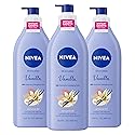 NIVEA Oil Infused Vanilla and Almond Oil Body Lotion for Women, Fast-Absorbing and Non-Greasy Vanilla Scented Lotion Moisturizes for 48 Hours, 16.9 Fl Beauty & Personal Care NIVEA