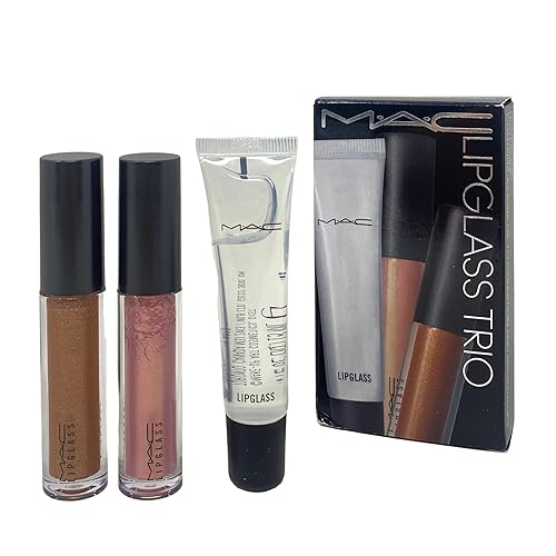 MAC Cosmetics Glossed Out Lipglass Trio - Oh Baby, Nymphette and Lipglass Clear. Beauty & Personal Care MAC