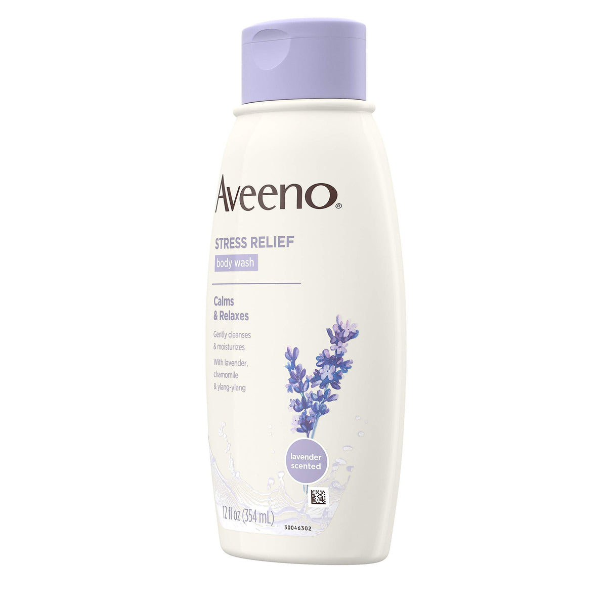Aveeno Stress Relief Body Wash with Soothing Oat, Lavender, Chamomile & Ylang-Ylang Essential Oils, Dye- & Soap-Free Calming Body Wash for Shower Beauty & Personal Care Aveeno