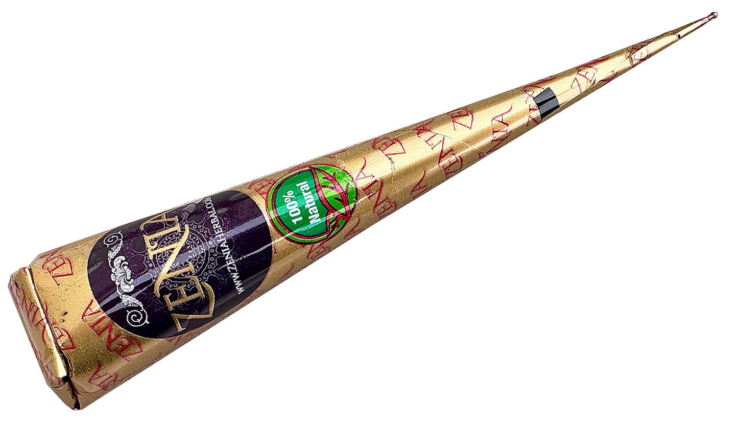 Zenia (Pack of 3) 100% Natural Henna Hair Color Paste Hair Dye Cones Dark Reddish-Brown Color 25g Each Cone Beauty & Personal Care Zenia