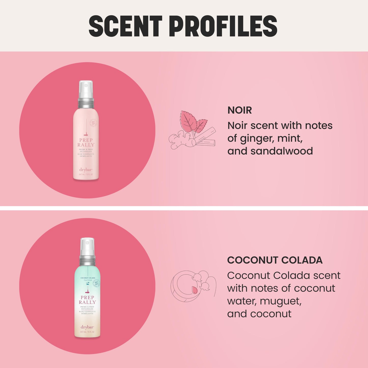 Drybar Prep Rally Prime & Prep Detangler Coconut Colada Scent - Full Size | Nourishes Hair, Detangles with Ease, Leaves Hair Soft & Manageable Beauty & Personal Care Drybar