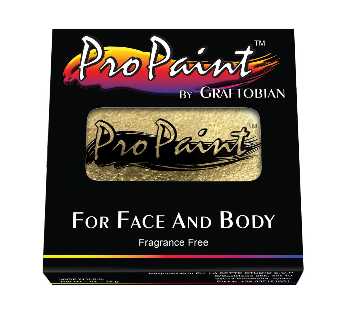 Graftobian ProPaint Metallic Gilded Gold 1 Ounce Beauty & Personal Care Graftobian