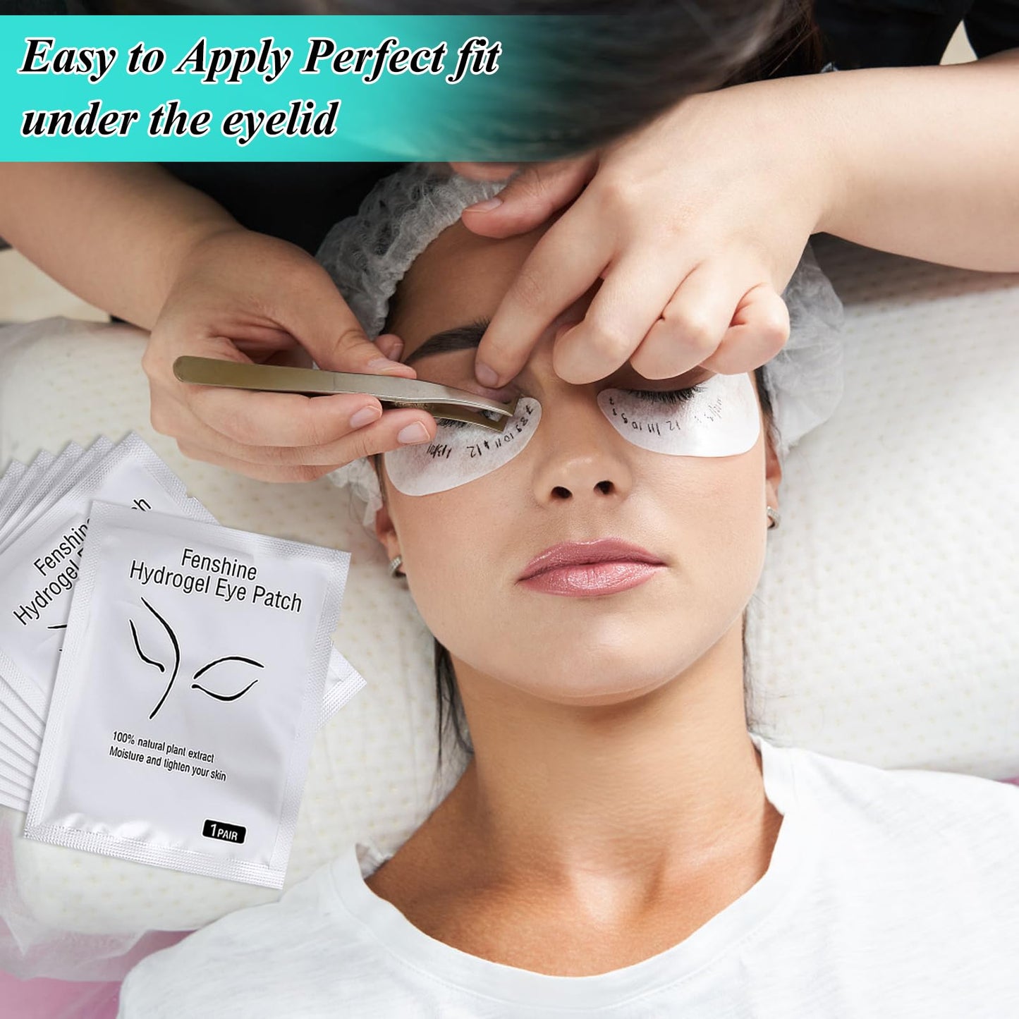 fenshine 100 Pairs Eyelash Extension Eye Pads Lint Free Hydrogel Eye Patches Professional for Lash Extensions Supplies Beauty & Personal Care fenshine