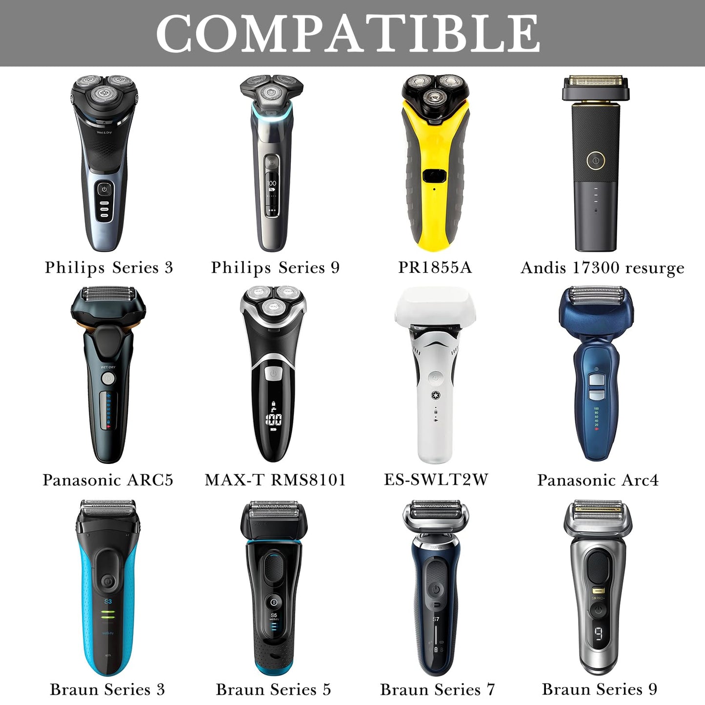 Linkidea No Drilling Stainless Steel Electric Shaver Holder, Compatible with Philips Norelco 9/7/5 Series, Self-Adhesive Wall Mount Bathroom Storage Beauty and Personal Care Linkidea