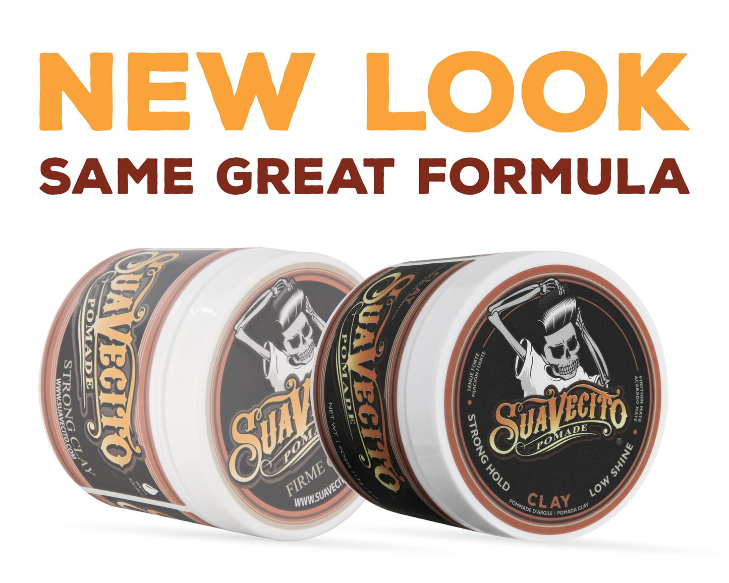 Suavecito Pomade Firme Clay 4 oz, 2 Pack - Strong Hold Hair Clay For Men - Low Shine Matte Hair Clay Pomade For Natural Texture Hairstyles Beauty & Personal Care Suavecito