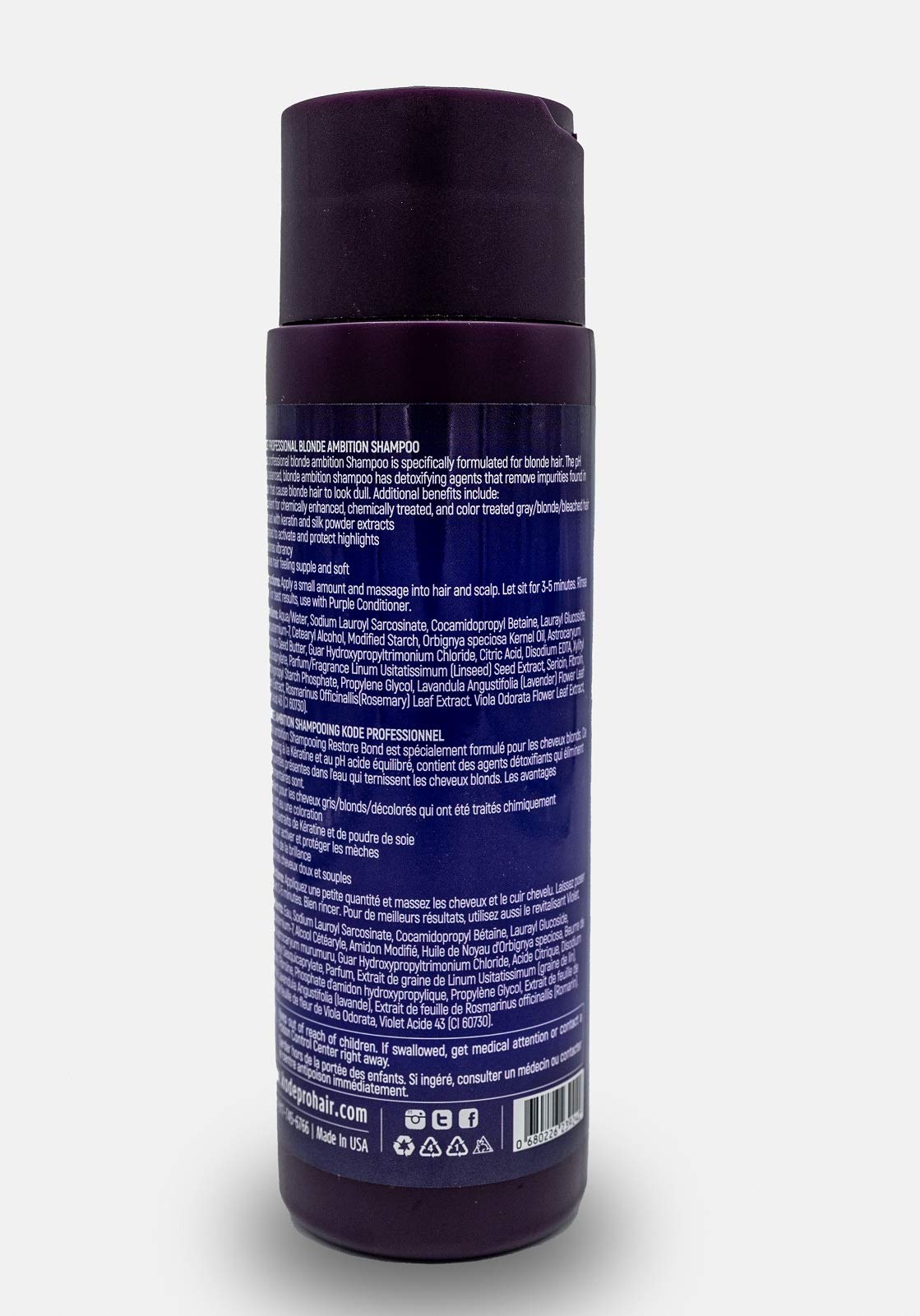 Blonde Ambition Purple Toning Shampoo and Conditioner Set, 8 floz by Kode Professional Beauty & Personal Care Belle of Hope Mara Ray