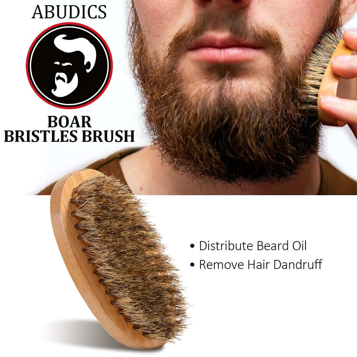 Valentines Gifts for Him, Beard Kit for Men, Beard Growth and Grooming Kit w/Beard Oil Beard Balm Beard Brush Beard Comb Beard Scissors, Christmas Beauty & Personal Care ABUDICS