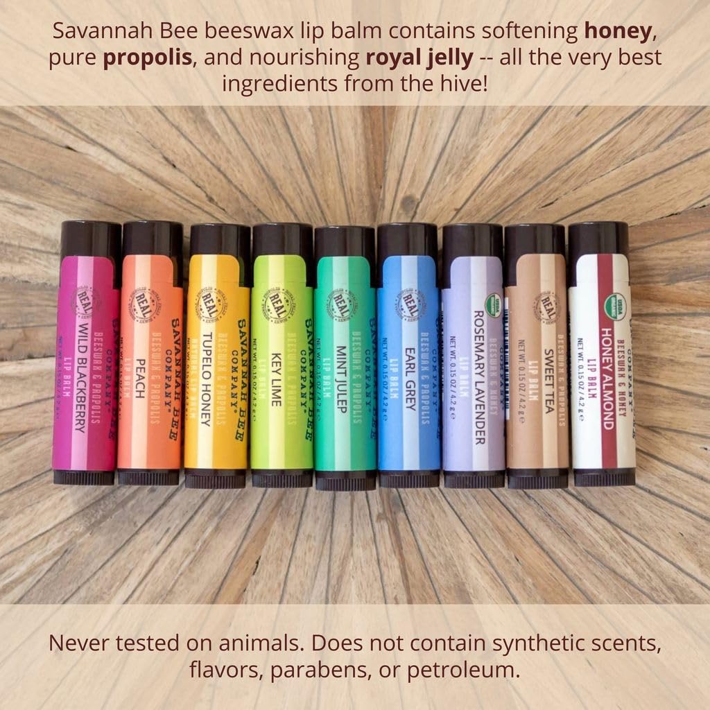 Savannah Bee Company Mint Julep Lip Balm, 0.15-Ounce (Pack of 4) Beauty and Personal Care Savannah Bee Company