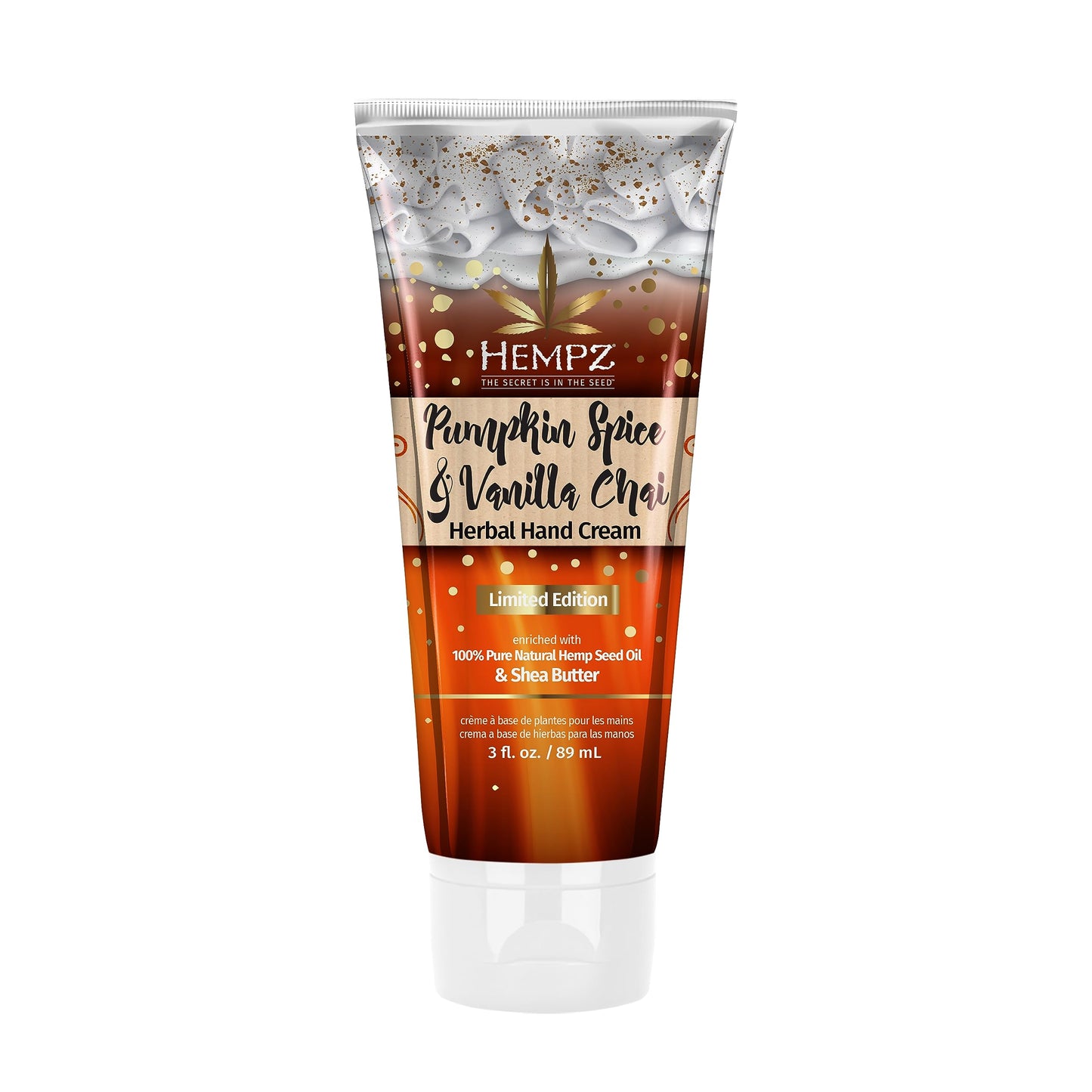 Hempz Pumpkin Spice & Vanilla Chai Moisturizing Hand Cream Lotion (3 Oz) - Mini Fall Scented Travel Cream Skin Care for Women & Men, Made with Shea Beauty & Personal Care Hempz