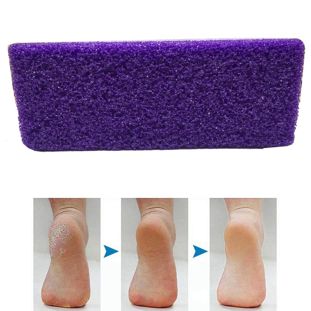 4 Pcs Foot Exfoliator Pedicure Tool Foot Callus Remover Scrubber (Purple) Beauty & Personal Care Kukiwhy