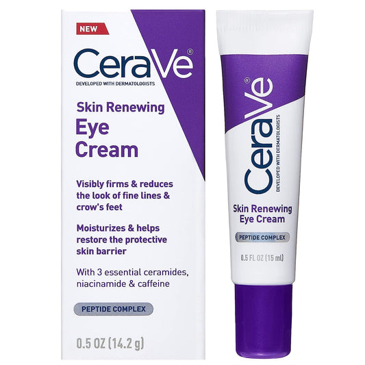 CeraVe Eye Cream for Wrinkles | Under Eye Cream with Caffeine, Peptides, Hyaluronic Acid, Niacinamide, and Ceramides for Fine Lines |0.5 Ounces Beauty & Personal Care CeraVe