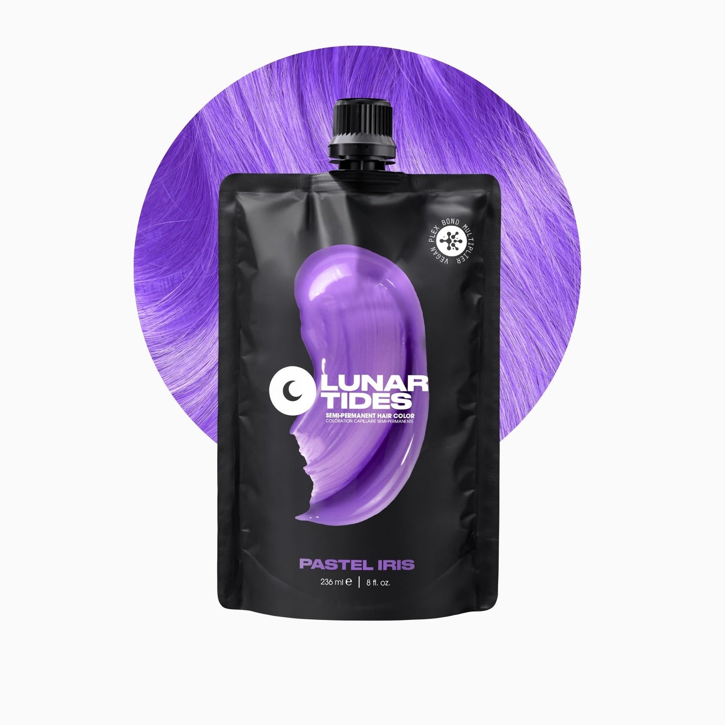 Lunar Tides Semi-Permanent Hair Color (43 colors) (Iris, 8 fl. oz.) Beauty & Personal Care Lunar Tides