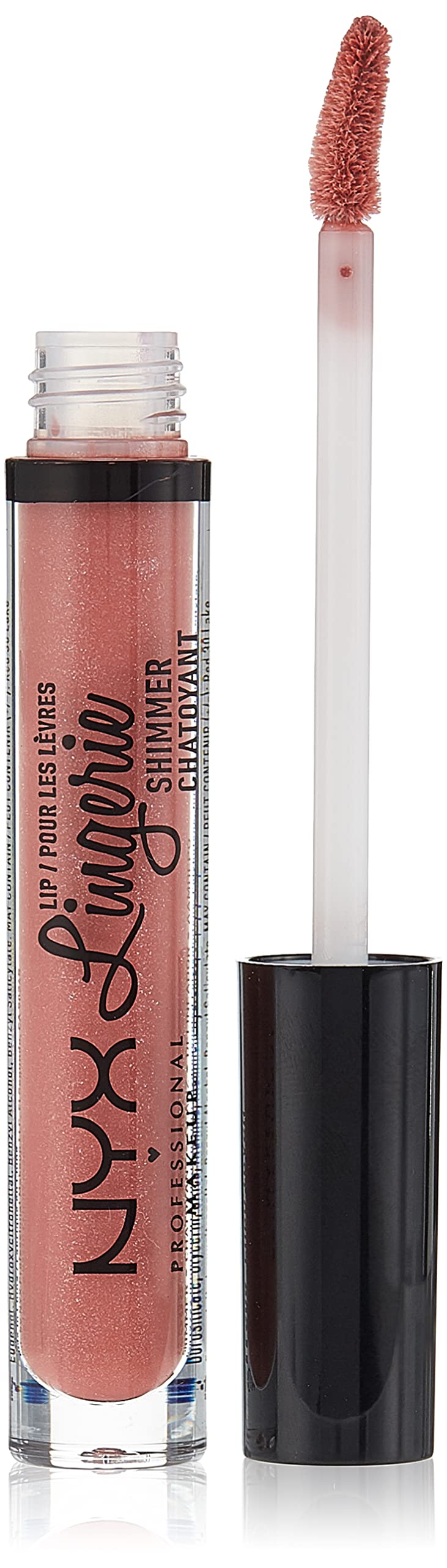 NYX PROFESSIONAL MAKEUP Lip Lingerie Shimmer, Lip Gloss - Euro Trash, Dark Pink-Brown Beauty & Personal Care NYX PROFESSIONAL MAKEUP