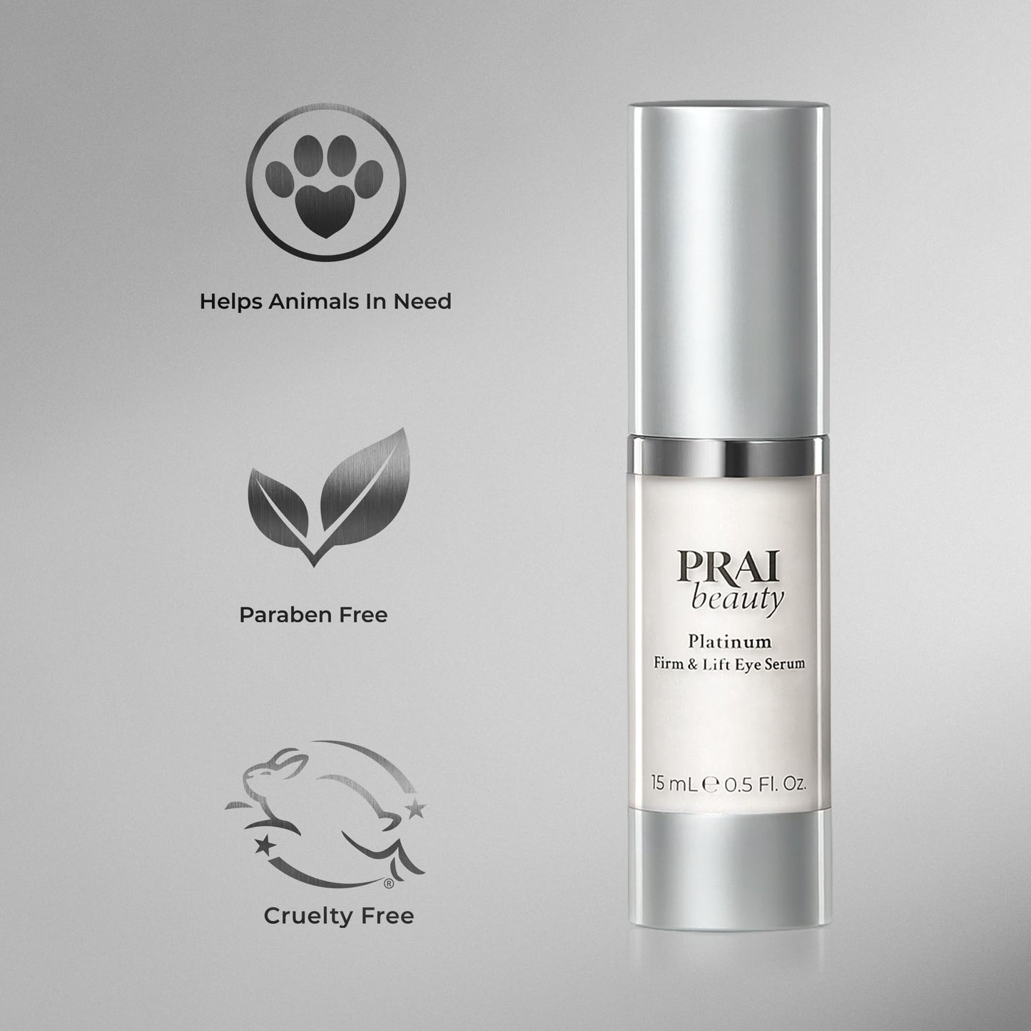 PRAI Beauty Platinum Firm and Lift Eye Serum, Anti-Aging and Hydrating Serum, Paraben-Free, Vegan, Cruelty-Free, 0.5 oz Beauty & Personal Care PRAI