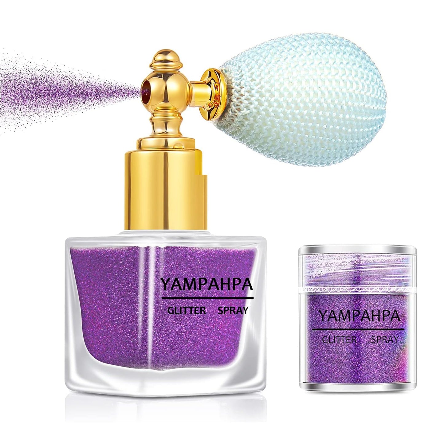 Body Glitter Spray, Purple Glitter Spray for Hair and Body, Include 1 Jar of Refills Beauty & Personal Care Yampahpa