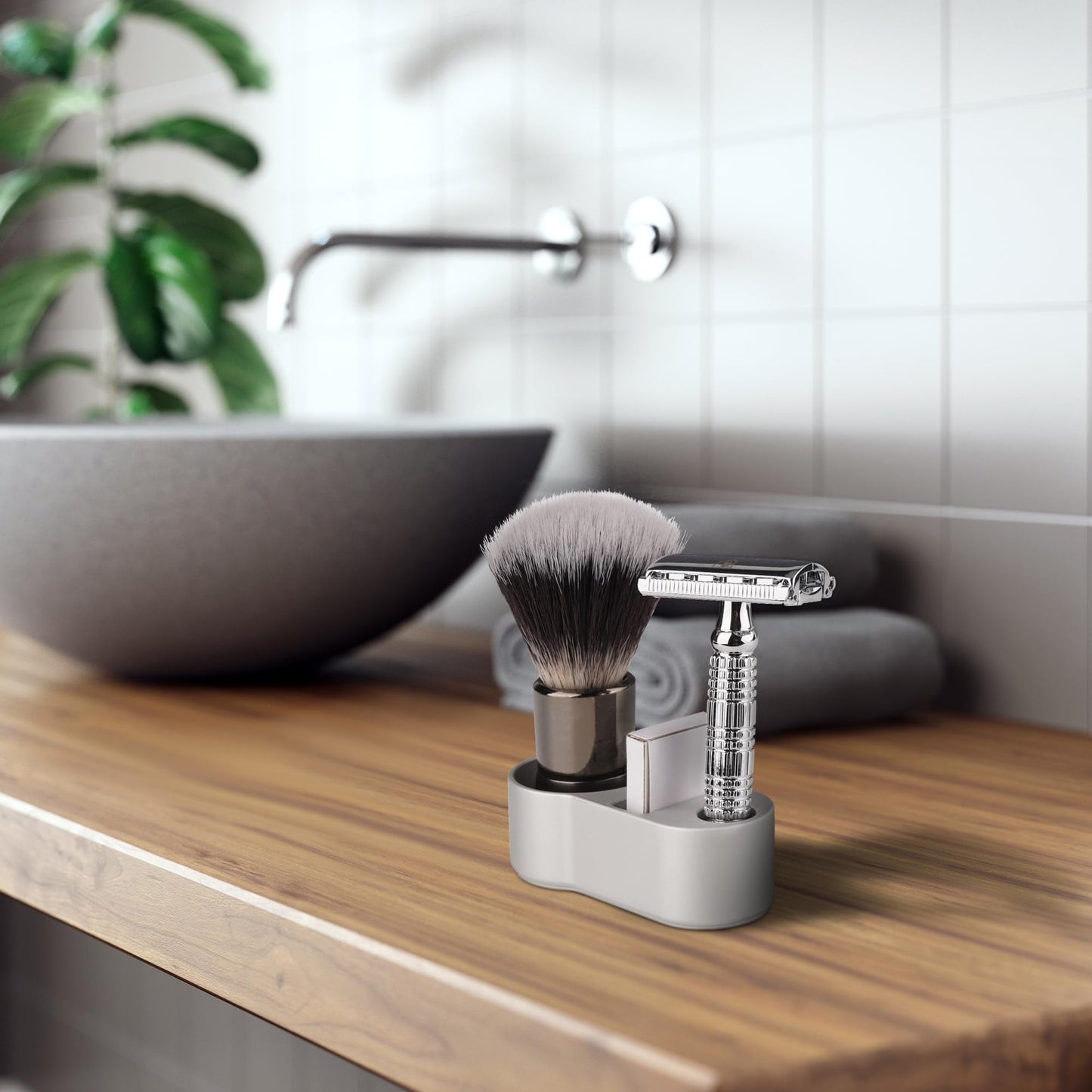 Linkidea Aluminum Safety Razor Stand Holder for Men, 14mm Opening, Compact Shaving Brush & Razor Stand, Compatible with Merkur 34C, Muhle R89, Vikings Beauty and Personal Care Linkidea