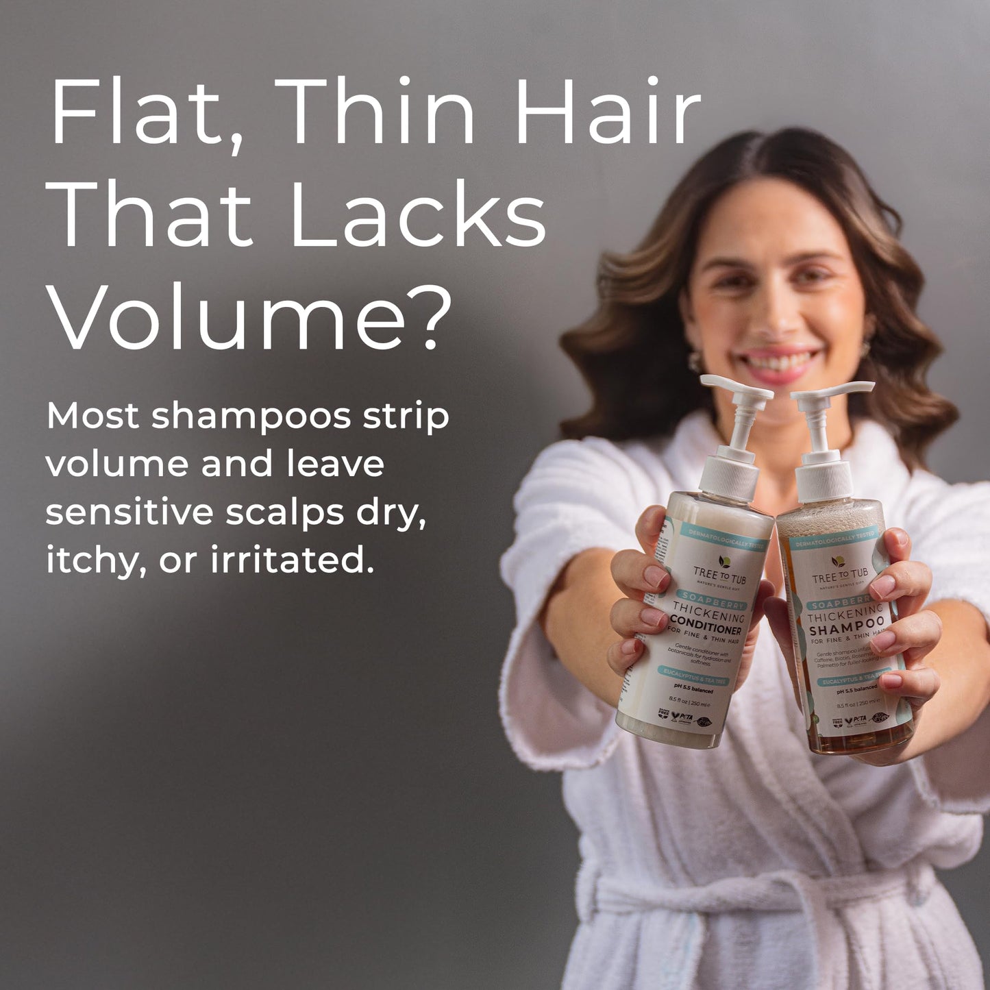 Tree To Tub Volumizing Biotin Shampoo and Conditioner Set - Activating Caffeine for Fuller Hair, Thickening Shampoo and Conditioner for Women & Men Beauty & Personal Care Tree To Tub