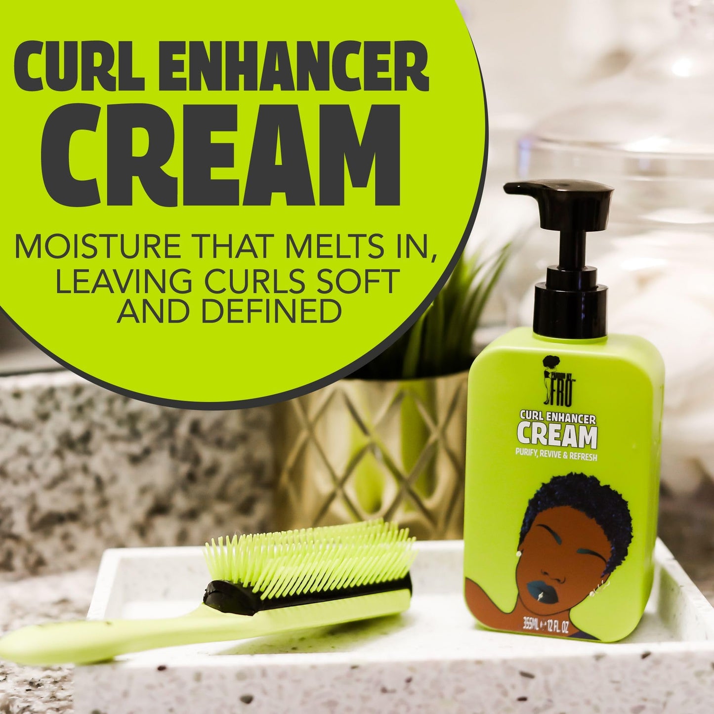 Pardon My Fro Curl Enhancing Cream - Long Lasting Hydrating Curl Cream for Defined, Bouncy Curls, Anti-Frizz, Lightweight Styling, Soft, Moisturizing Beauty & Personal Care Pardon My Fro