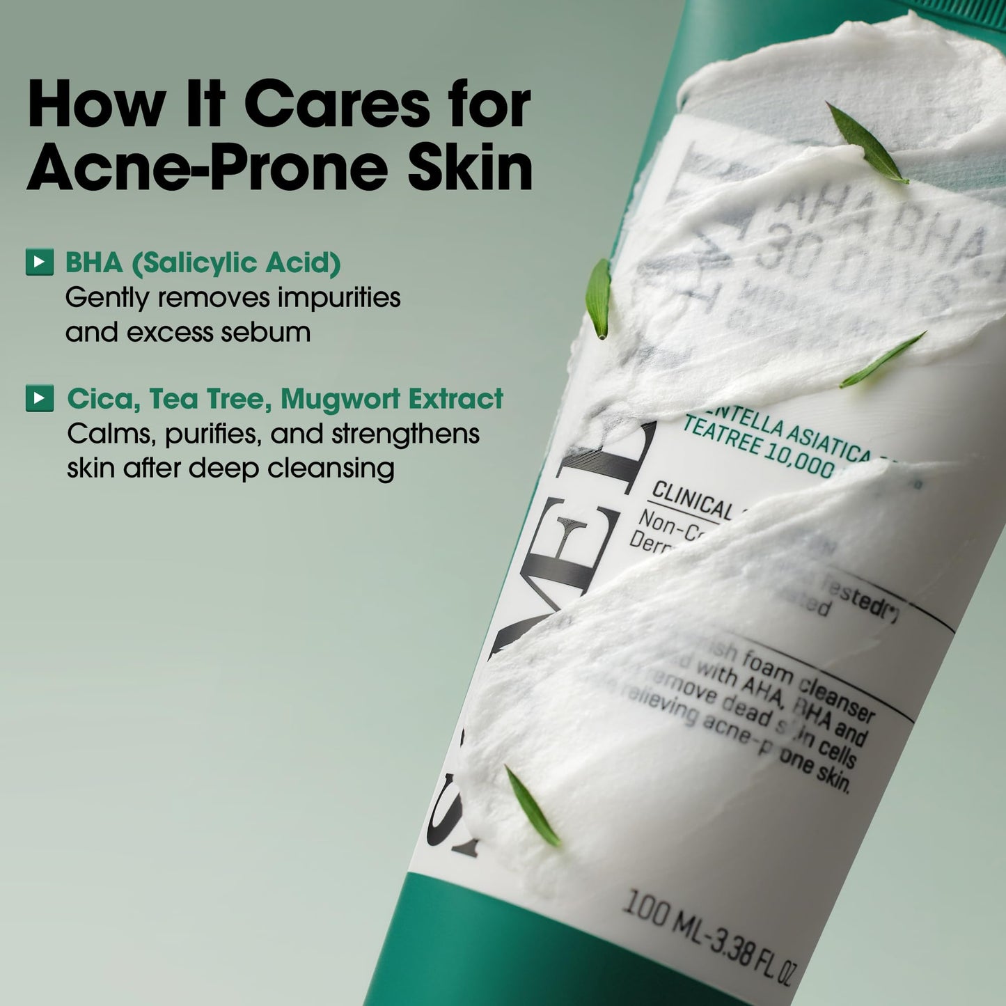 SOME BY MI AHA BHA PHA 30 Days Miracle Acne Clear Foam - 3.38oz, 100ml - Korean Acne Face Wash for Smooth & Clear Skin - Salicylic Acid Cleanser Beauty & Personal Care SOME BY MI