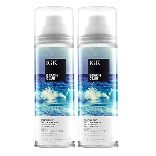IGK BEACH CLUB Touchable Texture Spray | Hold + Volume + Lightweight | Vegan + Cruelty Free | 5.0 oz (Pack of 2) Beauty & Personal Care IGK