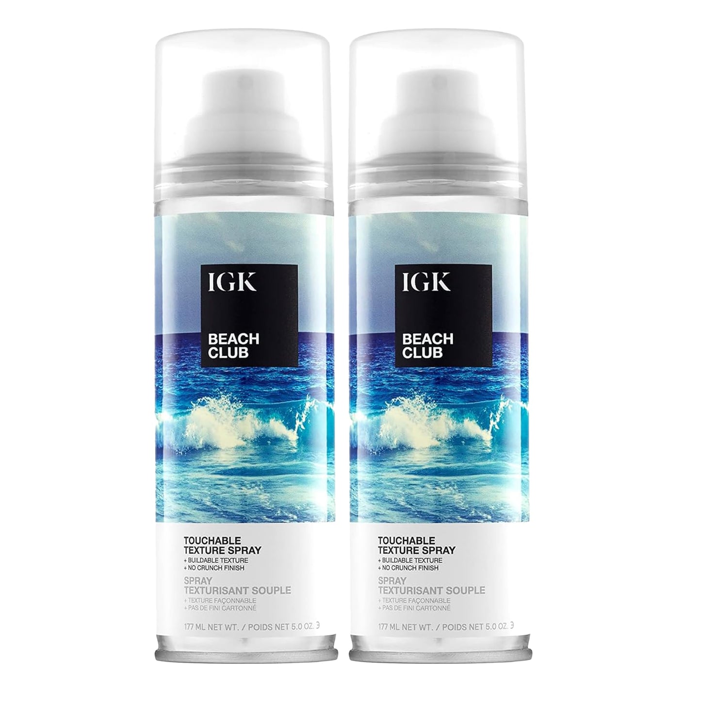 IGK BEACH CLUB Touchable Texture Spray | Hold + Volume + Lightweight | Vegan + Cruelty Free | 5.0 oz (Pack of 2) Beauty & Personal Care IGK