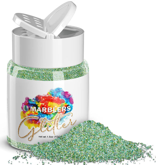 MARBLERS Holographic Glitter [Unicorn Green] 1.5oz (42g) | Fine | Non-Toxic, Vegan, Cruelty-Free | Face, Body, Eyeshadow, Hair, Festival, Party Makeup Beauty & Personal Care MARBLERS