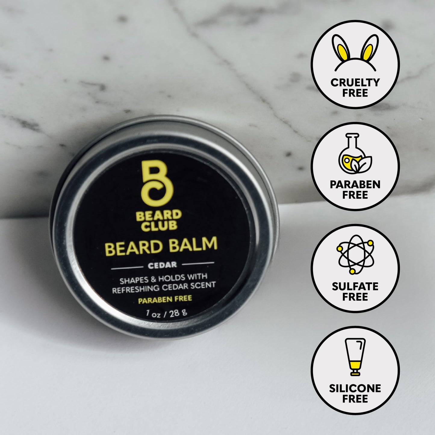 The Beard Club Cedar Beard Butter - Men's Styling Balm, Softener, Moisturizer, and Leave-In Conditioner - Beard Wax - 2oz Beauty and Personal Care The Beard Club