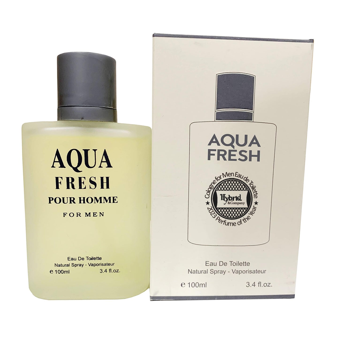 Hybrid & Company Aqua Fresh Cologne for Men Eau De Toilette Natural Spray Masculine Scent, 3.4 Fl Oz Beauty & Personal Care Hybrid & Company