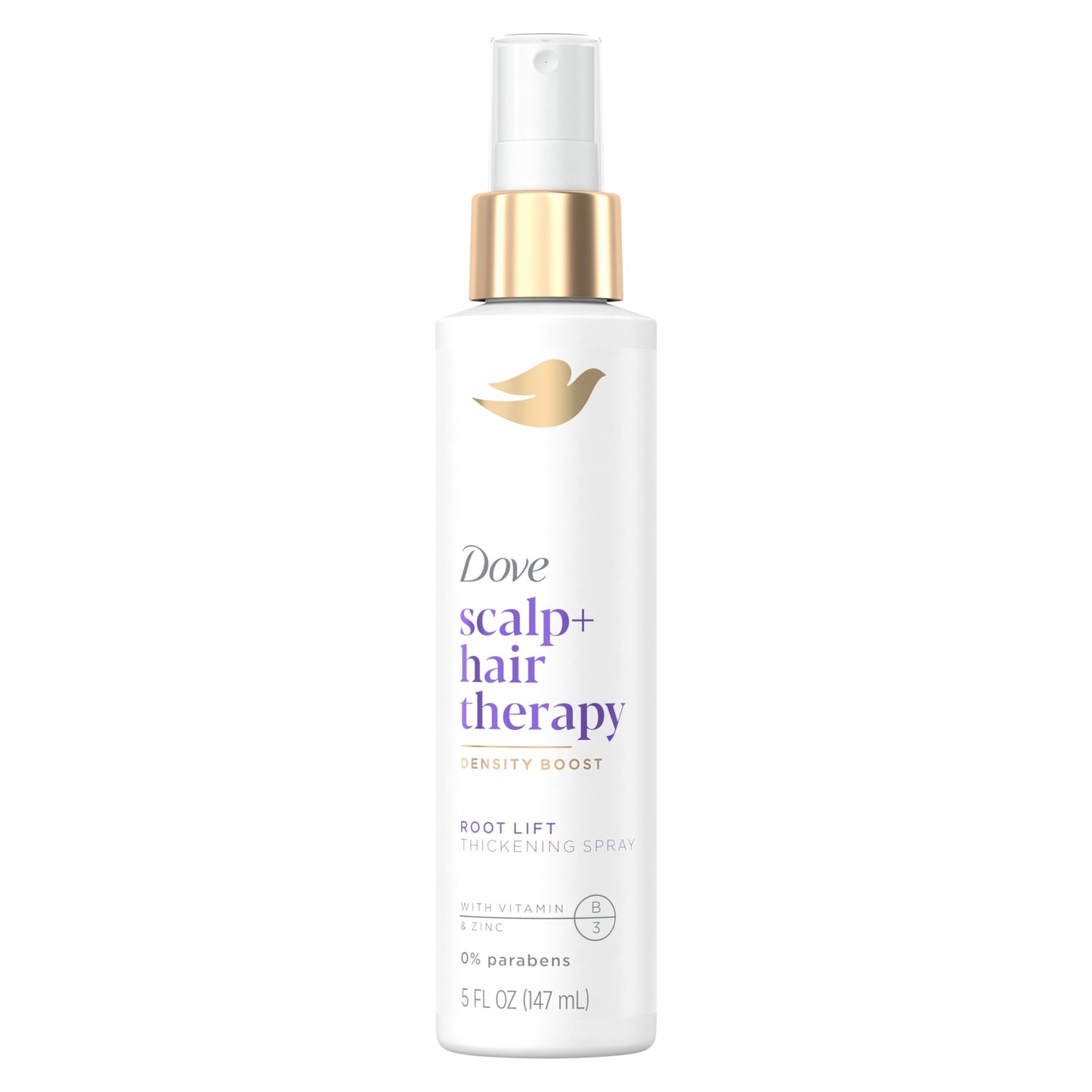 Dove Density Boost Root Lift Thickening Spray for Fuller Hair and Scalp Therapy, with Vitamin B3, Zinc and 0% sulfates, 5 oz Beauty & Personal Care Dove